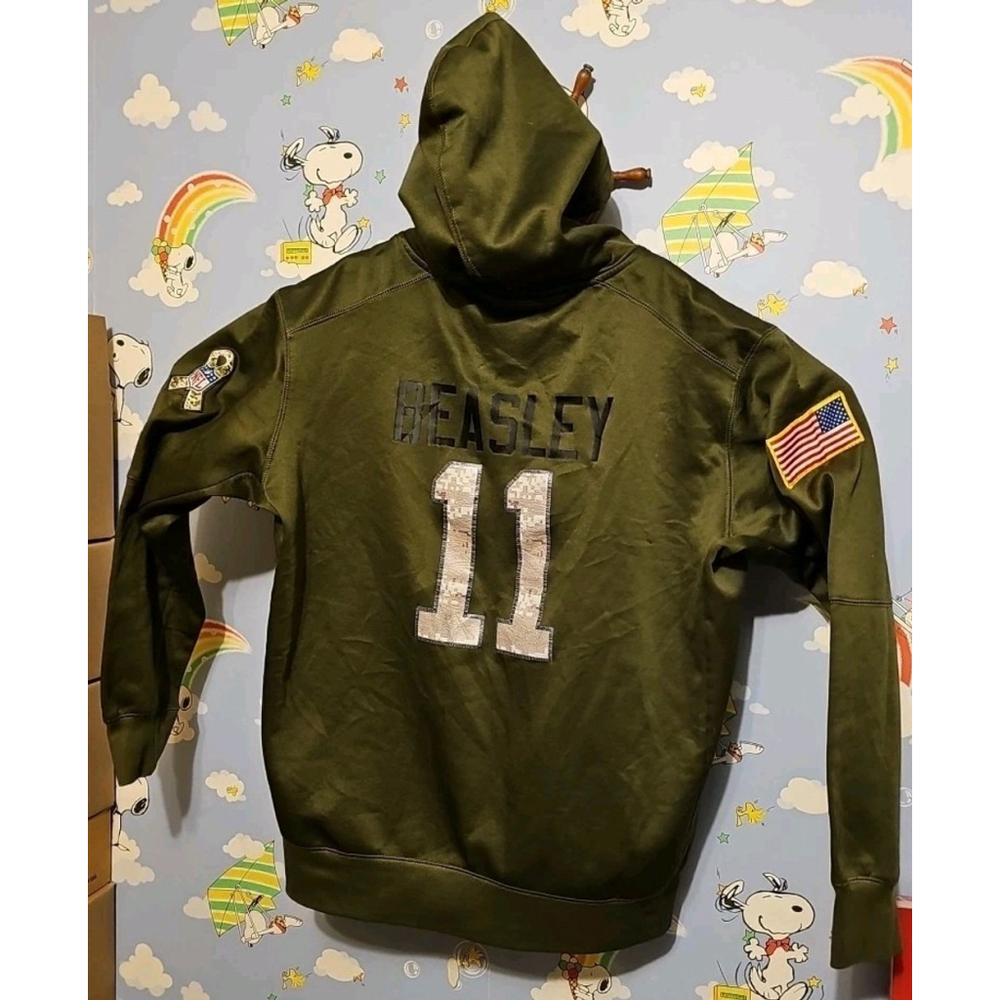 Cole Beasley NFL Buffalo Bills Sweater Size Large Salute To Service USA Green